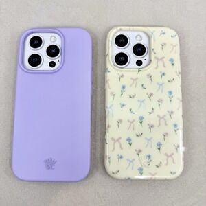 VELVET CAVIAR Magsafe Case Apple iPhone 16 Pro Lilac And Yellow Bows Spring Set